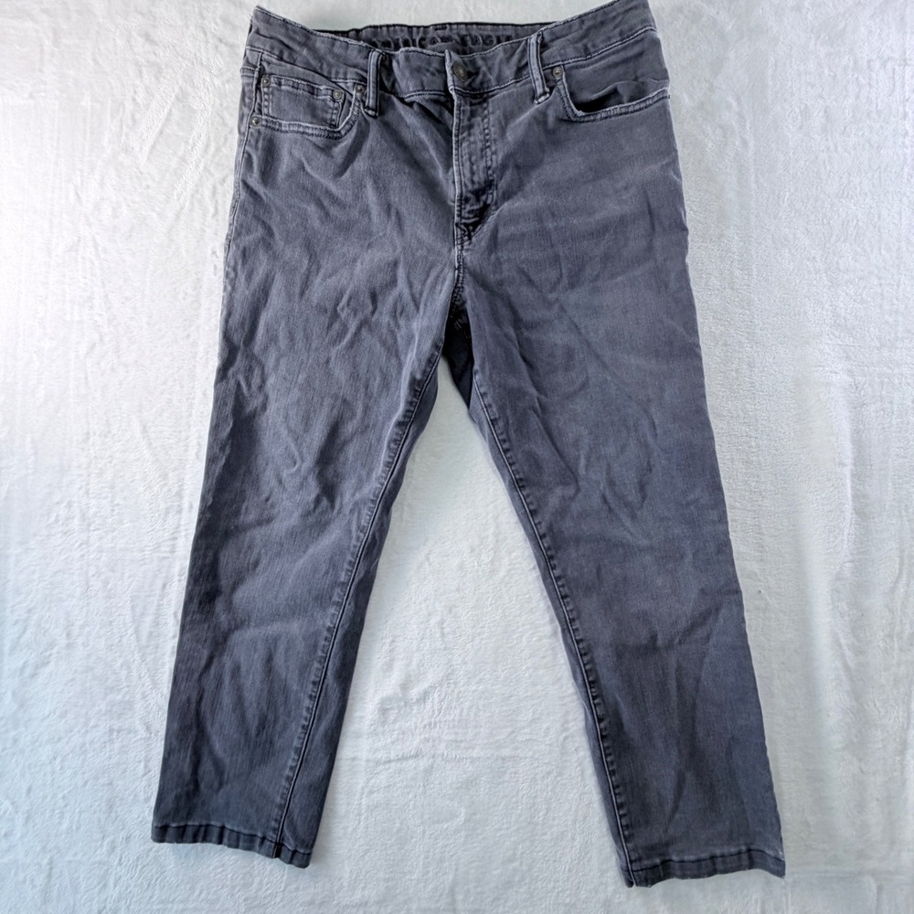 American Eagle Jeans Next Level Flex Gray Slim Straight‎ Denim 33 X 32